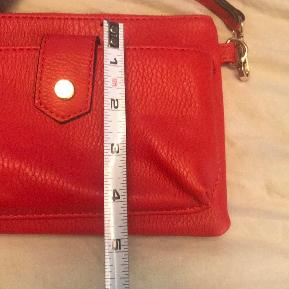 New vegan red bag, cross body - Picture 3 of 11